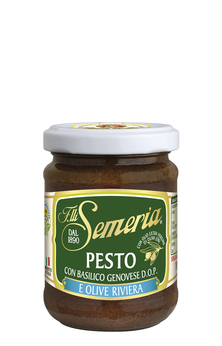 Pesto con basilico Genovese DOP e Olive Riviera