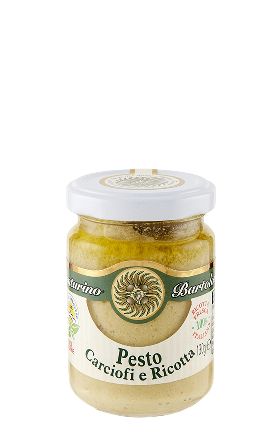 Pesto with Artichokes and Italian Ricotta Cheese